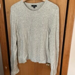 J Crew Gray Knit Sweater with Silver Rhinestone Accents XXL